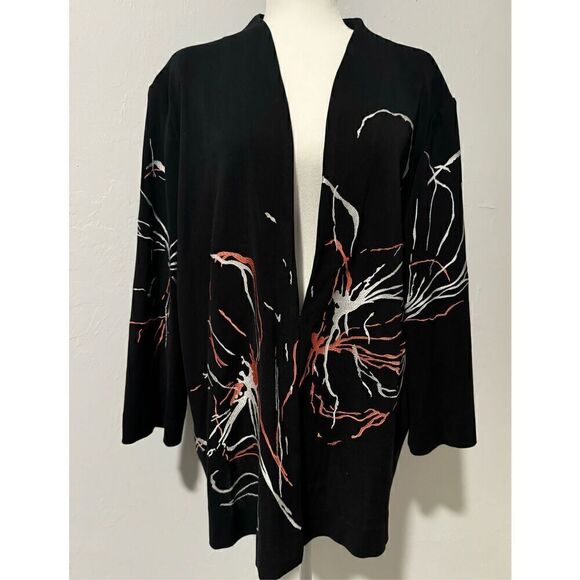 Misook Embroidered knit sweater art to wear XL - Picture 6 of 6